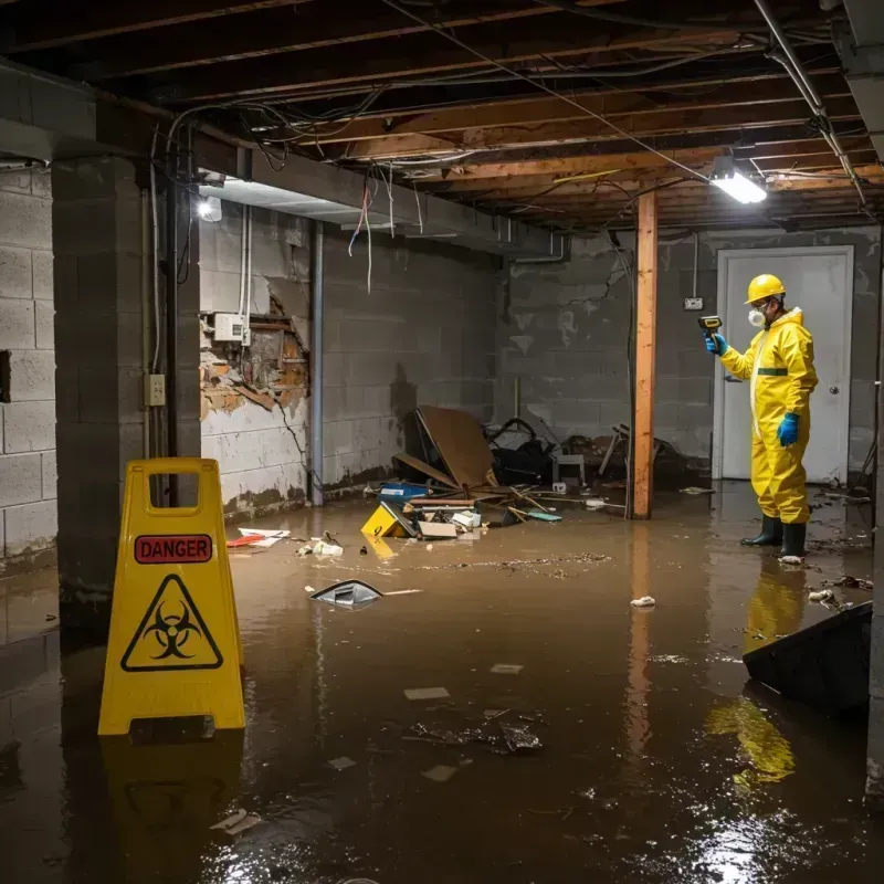 Flooded Basement Electrical Hazard in Coleman County, TX Property